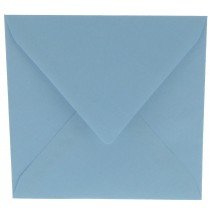 6 x vierkante envelop (14 x 14 cm) lichtblauw (964) lijkt op ijsblauw 42