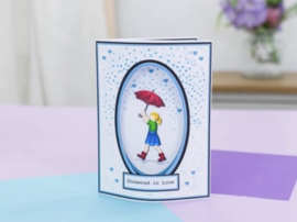 Stans, sjabloon en stempel - Showered in love