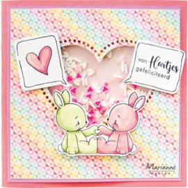 Craftables stencil Open Hearts CR1715