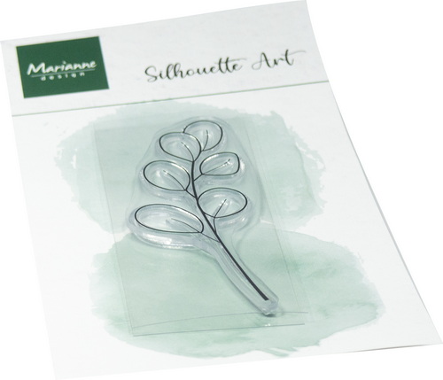 Clear Stamp Silhouette Art -  Eucalyptus twig CS1181