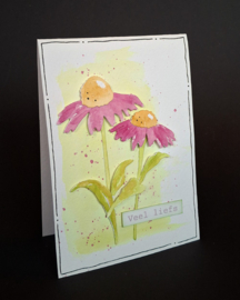 Creatables stencil Tiny's Coneflower LR0897