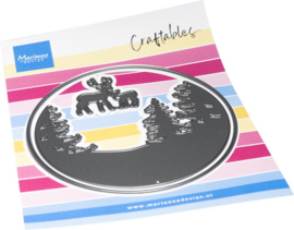Craftables stencil Silhouette - Winter scenery CR1675