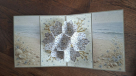 Fairybells combi knipvel voor pop-up en decoupage - schelpenbloemen blauw A