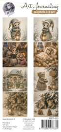 FairyBells 3D-setje nr. 25: Kerst beige - groen