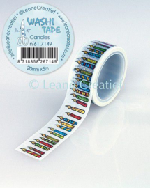 Washi tape Kaarsjes 20mm x 5m 61.7149