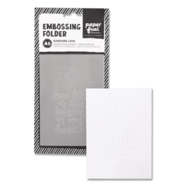 Paperfuel Embossing folder A6 sunshine love PF106002