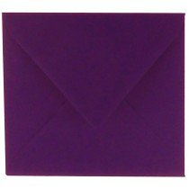 6 x vierkante envelop (14 x 14 cm) violetta (968)