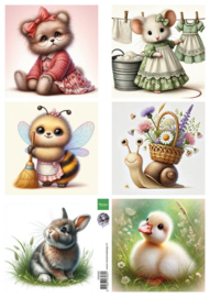 knipvel Cute Animals - by Fairybells FB2502