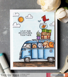 Clear stamps: Road trip