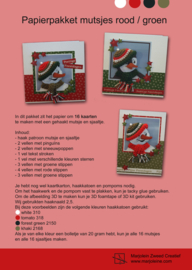 Papierpakket mutsjes rood/groen