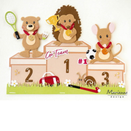 Craft stencil - Winner's podium PS8186