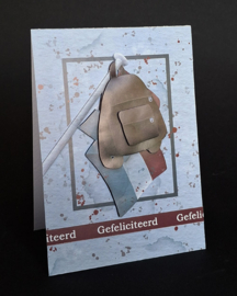 Vlag met rugzak