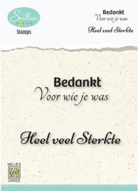 Nellies Choice Clearstempel Tekst (NL) - Bedankt voor wie je was DCTCS004