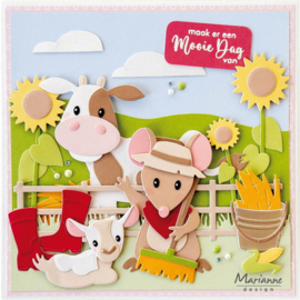Craftables stencil Farm tools by Marleen CR1693