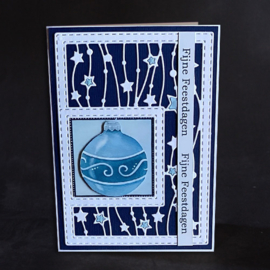 Blauwe kerstbal 0873