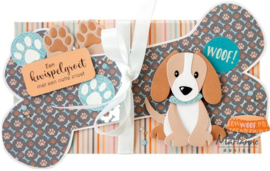 Craft stencil - Dog bone by Marleen PS8181