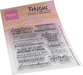 Clear stamp Eline's Animals tekstjes EC0188