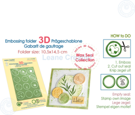 3D embossingfolder Leane: wax zegels Nature 35.9082