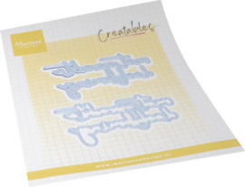 Creatables stencil Met oprechte deelneming LR0986