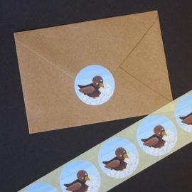 Sluitstickers - 10 stuks - vogeltje met envelop