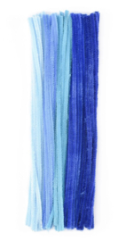 Chenilledraad 5 kleuren: blauw