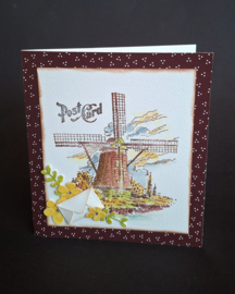 Idyllic Floral Scenes Clear Stempel Windmill  IFS029
