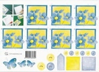 knipvel: geel-blauwe bloem