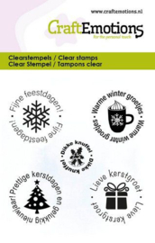 Stempel met tekstrondjes KERST 5044