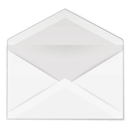 Pakje rechthoekige witte enveloppen (20 stuks)