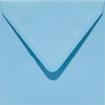 6 x vierkante envelop (14 x 14 cm) celeste (942) vergelijkbaar met 42 ijsblauw