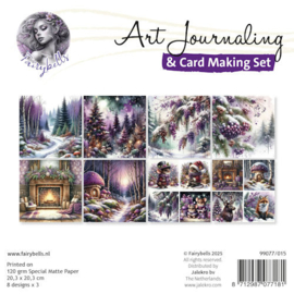 FairyBells Art Journaling & Card Making Set 15: Kerst paars
