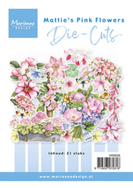 Diecuts Mattie's pink flowers (21) VK9626