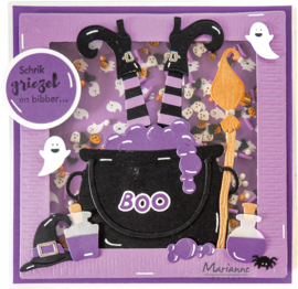 Creatables stencil Witch in the kettle (incl LR0882) LR0979