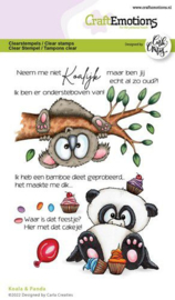 clearstamps A6 - Koala & Panda (NL) Carla Creaties