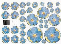 knipvel: cirkel 3: blauwe bloemen
