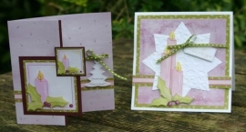 Voorbeeld kaarten paarse kaarsen