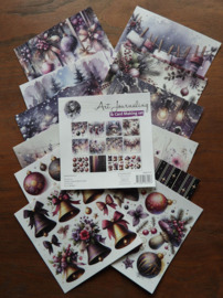 FairyBells Art Journaling & Card Making Backgrounds Set 15: Kerst paars