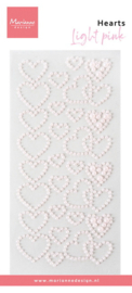 Hearts - Pearls light pink CA3220