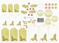 knipvel: groene kerstlabels