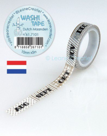 Washi tape Maanden 10 mm x 5 m 61.7095