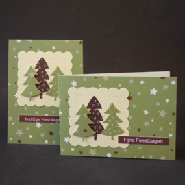 Craftable stencil Pine trees by Marleen CR1602