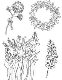 Clear stamp bloemen #240012