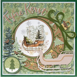 Creatables stencil Fijne Kerst gebogen LR0874