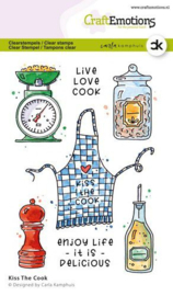 Clear stamp Carla Kamphuis A6 : Kiss The Cook