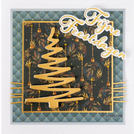 Craftables stencil Zig zag tree CR1669