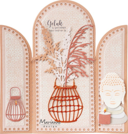 Craftables stencil Bamboo Lanterns CR1690
