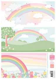 knipvel Eline's Pastel rainbow backgrounds AK0093