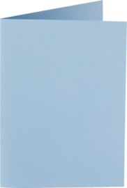 6 x rechthoekige staande kaart (10,5 x 14,8 cm) blauw (955)