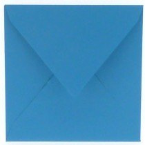 6 x vierkante envelop (14 x 14 cm) korenblauw (965) lijkt op korenblauw 05