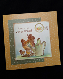 Stempel Mother hen with chicks SPCS015